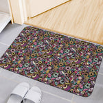 Graffiti Donut Pattern Print Indoor Door Mat