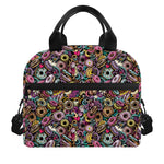 Graffiti Donut Pattern Print Insulated Lunch Bag
