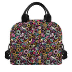 Graffiti Donut Pattern Print Insulated Lunch Bag