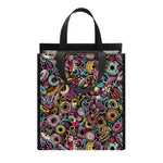 Graffiti Donut Pattern Print Insulated Lunch Tote