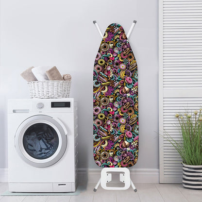 Graffiti Donut Pattern Print Ironing Board Cover
