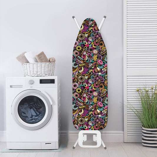 Graffiti Donut Pattern Print Ironing Board Cover
