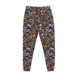 Graffiti Donut Pattern Print Jogger Pants