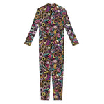 Graffiti Donut Pattern Print Jumpsuit