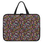 Graffiti Donut Pattern Print Laptop Sleeve With Handle