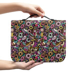 Graffiti Donut Pattern Print Leather Bible Cover