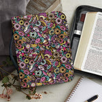 Graffiti Donut Pattern Print Leather Bible Cover