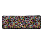 Graffiti Donut Pattern Print Long Kitchen Mat