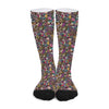 Graffiti Donut Pattern Print Long Socks