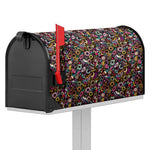 Graffiti Donut Pattern Print Mailbox Cover