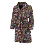 Graffiti Donut Pattern Print Men's Bathrobe