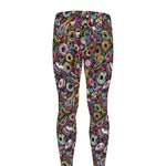 Graffiti Donut Pattern Print Men's leggings