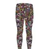 Graffiti Donut Pattern Print Men's leggings