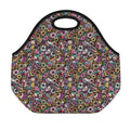 Graffiti Donut Pattern Print Neoprene Lunch Bag