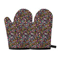Graffiti Donut Pattern Print Oven Mitts
