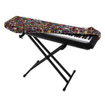 Graffiti Donut Pattern Print Piano Keyboard Cover