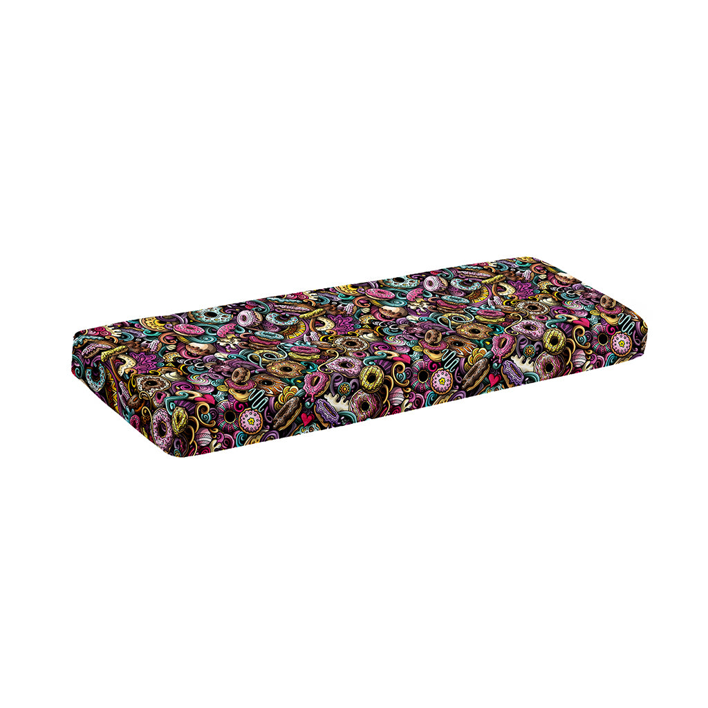 Graffiti Donut Pattern Print Piano Keyboard Cover