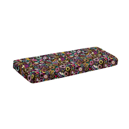 Graffiti Donut Pattern Print Piano Keyboard Cover