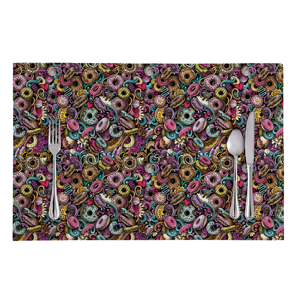 Graffiti Donut Pattern Print Placemat