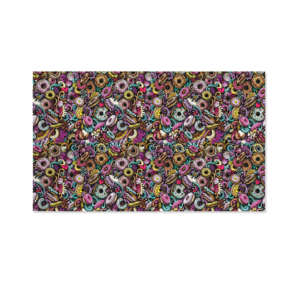 Graffiti Donut Pattern Print Polyester Flag