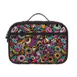 Graffiti Donut Pattern Print Portable Lunch Bag