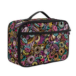 Graffiti Donut Pattern Print Portable Lunch Bag