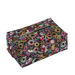 Graffiti Donut Pattern Print Rectangle Tissue Box Cover