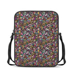 Graffiti Donut Pattern Print Rectangular Crossbody Bag