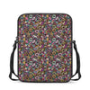 Graffiti Donut Pattern Print Rectangular Crossbody Bag