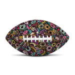 Graffiti Donut Pattern Print Rugby Ball