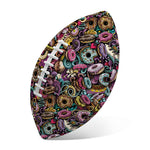Graffiti Donut Pattern Print Rugby Ball