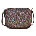 Graffiti Donut Pattern Print Saddle Bag
