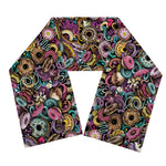 Graffiti Donut Pattern Print Scarf