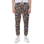 Graffiti Donut Pattern Print Scuba Joggers