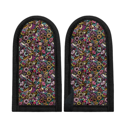 Graffiti Donut Pattern Print Skillet Handle Cover