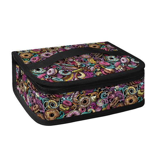 Graffiti Donut Pattern Print Small Lunch Bag