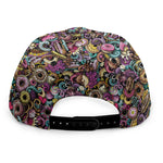 Graffiti Donut Pattern Print Snapback Cap