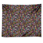 Graffiti Donut Pattern Print Tapestry