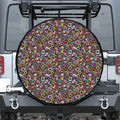 Graffiti Donut Pattern Print Tire Cover