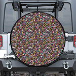 Graffiti Donut Pattern Print Tire Cover