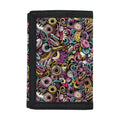 Graffiti Donut Pattern Print Trifold Wallet