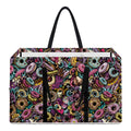 Graffiti Donut Pattern Print Utility Tote Bag