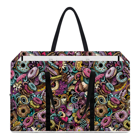 Graffiti Donut Pattern Print Utility Tote Bag