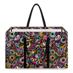 Graffiti Donut Pattern Print Utility Tote Bag