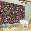 Graffiti Donut Pattern Print Wall Sticker