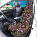 Graffiti Donut Pattern Print Waterproof Car Seat Cover