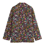 Graffiti Donut Pattern Print Women's Blazer