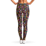 Graffiti Donut Pattern Print Women's Leggings