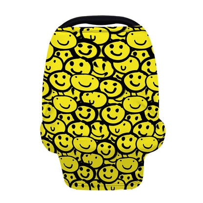 Graffiti Happy Emoji Pattern Print Baby Seat Cover