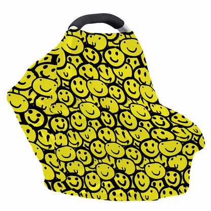 Graffiti Happy Emoji Pattern Print Baby Seat Cover